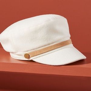 Brand New Anthropologie Elle Engineer Cream Hat